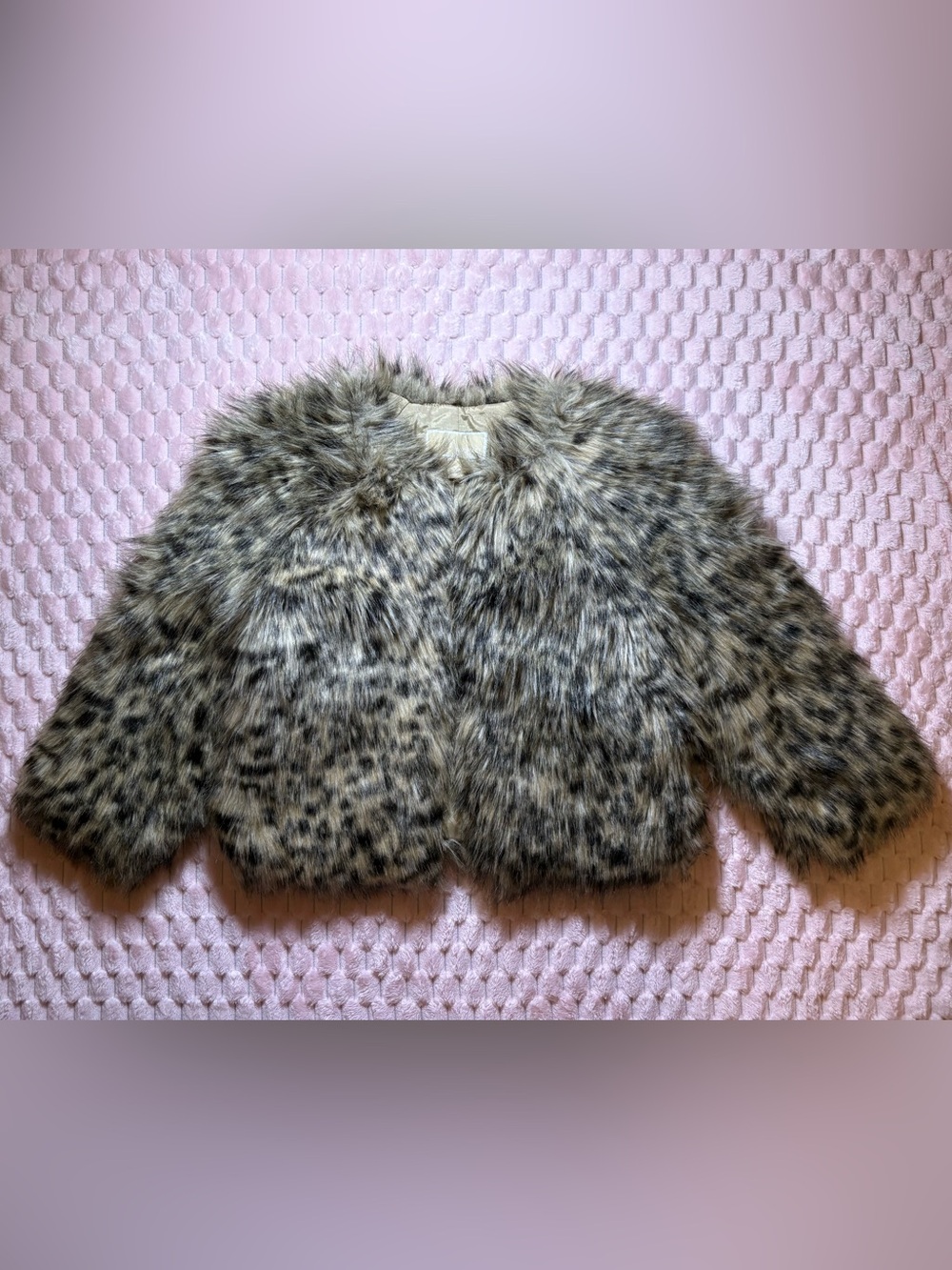 Y2K Michael Kors Faux Fur Jacket Leopard Print